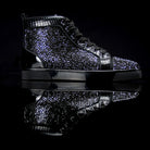 Christian Louboutin-Louis Flat-Product Code: 1170129 Colour: Black Diamante 2017 Release Material: Leather Python, Patent, Diamante Mens Christian Louboutin Louis Flat Python Leather Diamante is on offer this season. Chiseled in "Swarovski" crystals and B