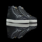 Christian Louboutin-Louis Spikes Calf Black White-fabriqe.com
