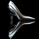 Maison Margiela-Heels-Silver/Chrome Pointed toe Stiletto heel 2108 Release Material: 70% Polyester/30% Cotton Second fabric: 100% Polyurethane Maison Margiela known for its exclusive cut out heels collection brings you fresh release this season. Embellish