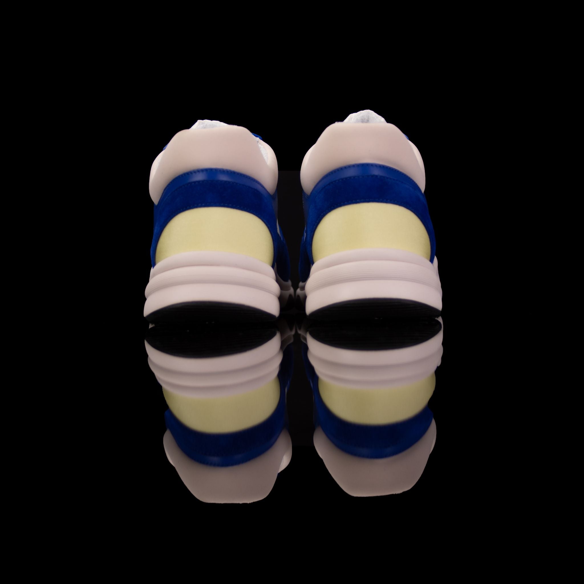 Chanel-CC Sneakers-Pre Order Duration (3-5 Working Days) This item is classed as Women’s CC Logo on side Blue, White, Yellow Release: 2019 Limited Release Lambskin Suede Chanel CC crafted in leather and suede fabric sports CC branding on the side. Yellow 