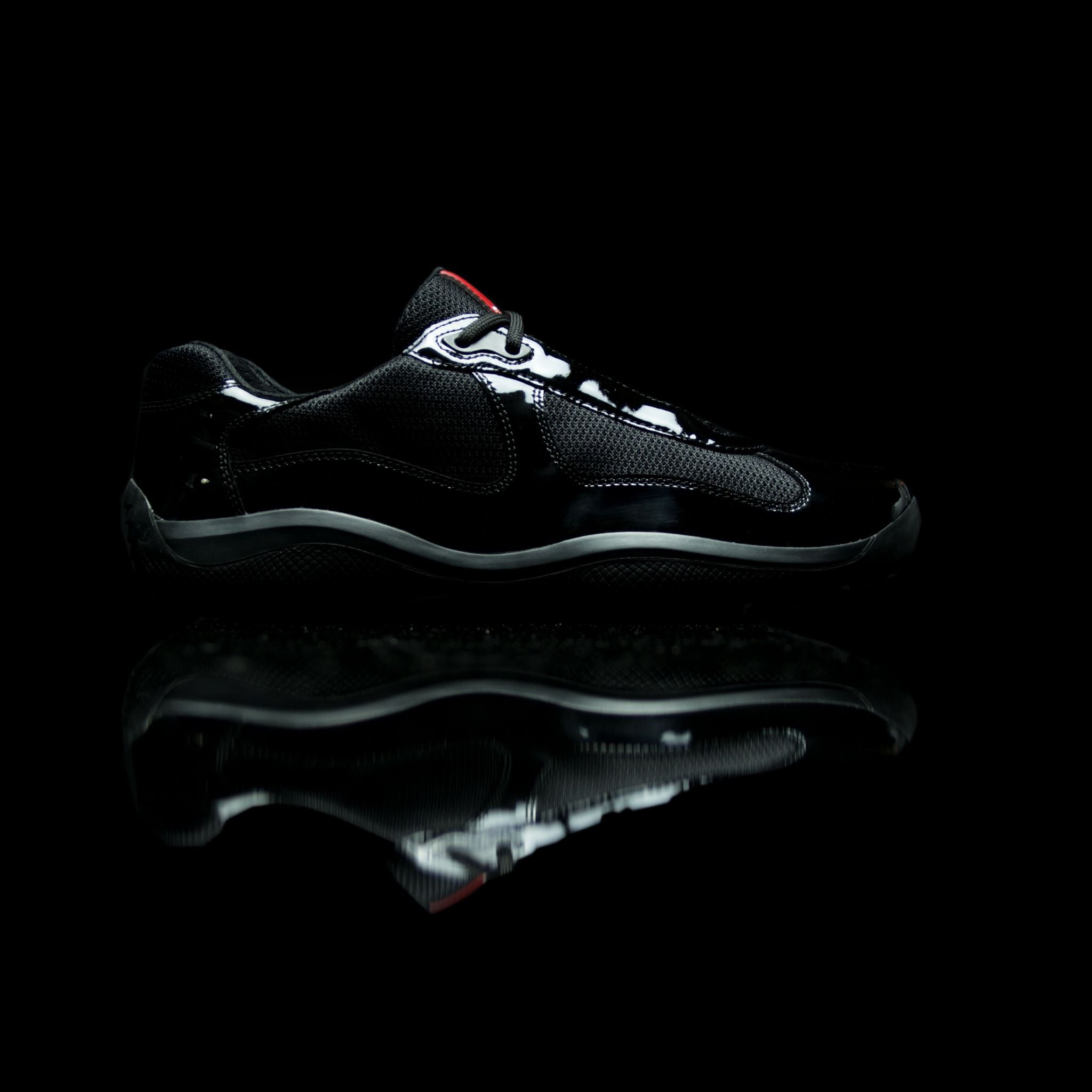 Prada-Americas World Cup-Product Code: Pr3163 Colour: Nero-Black Patent Classic Material: Patent Leather, Mesh-fabriqe.com