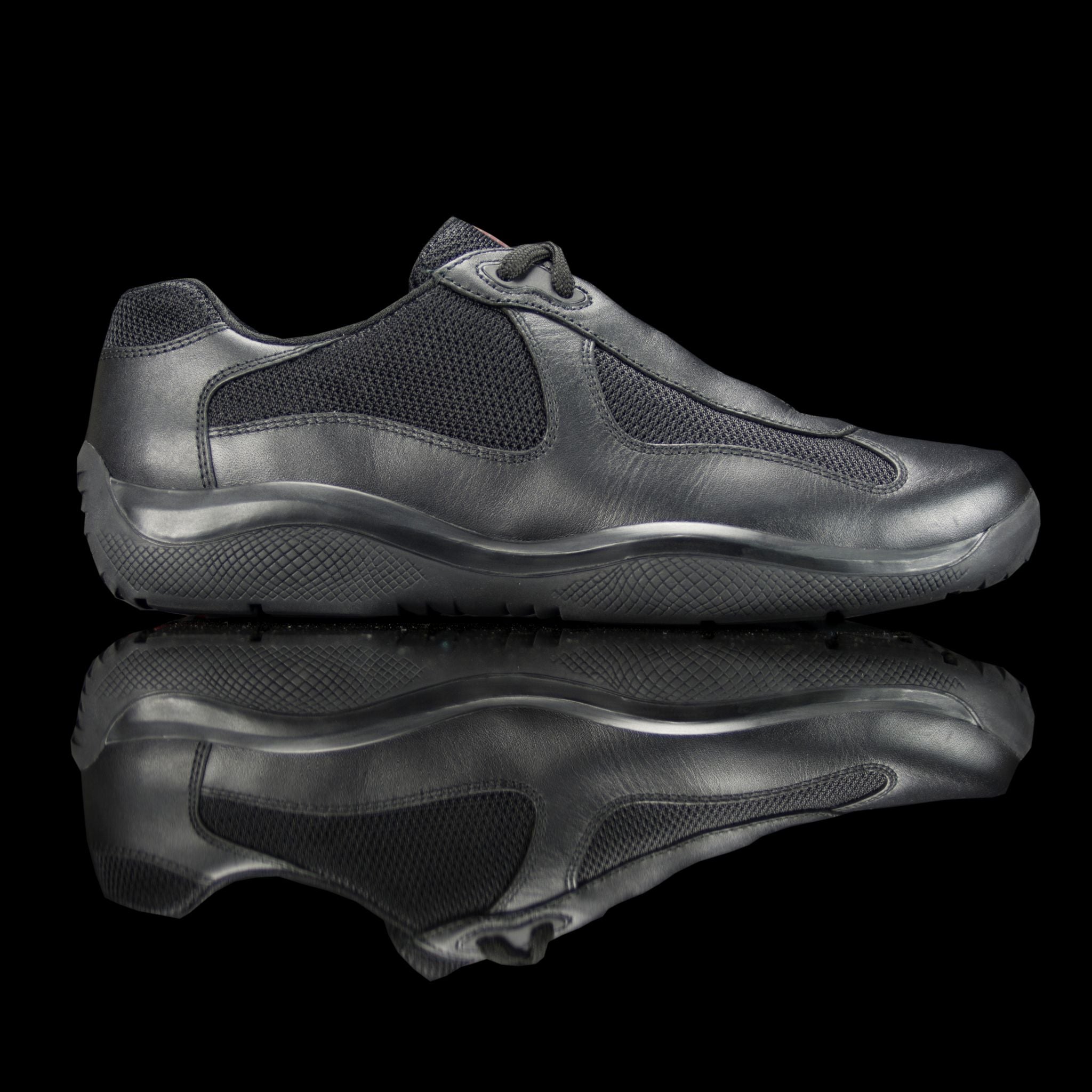 Prada-Americas World Cup-Product Code: PS0906 Colour: Nero-Black Classic Material: Leather, Mesh-fabriqe.com