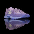 Chanel-CC Sneakers-Pre Order Duration (3-5 Working Days) CC Logo on side Purple Suede, Rubber Sole 2019 Release Limited Stock Chanel CCs crafted in a suede material with sports CC branding on the side. Composed on rubber sole that carries Chanel typograph