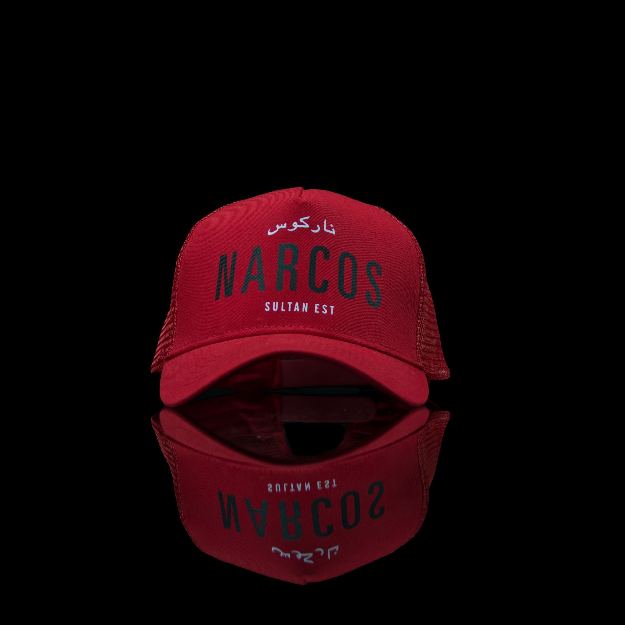 Sultan Est-Cap-Narcos (Arabic) One Size Fits All Red Black-fabriqe.com