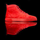Christian Louboutin-Louis Flat High-Product Code: 3161213 Colour: Poivre Rosso/Red Discontinued Material: Suede/Velour-fabriqe.com