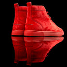 Christian Louboutin-Louis Flat High-Product Code: 3161213 Colour: Poivre Rosso/Red Discontinued Material: Suede/Velour-fabriqe.com
