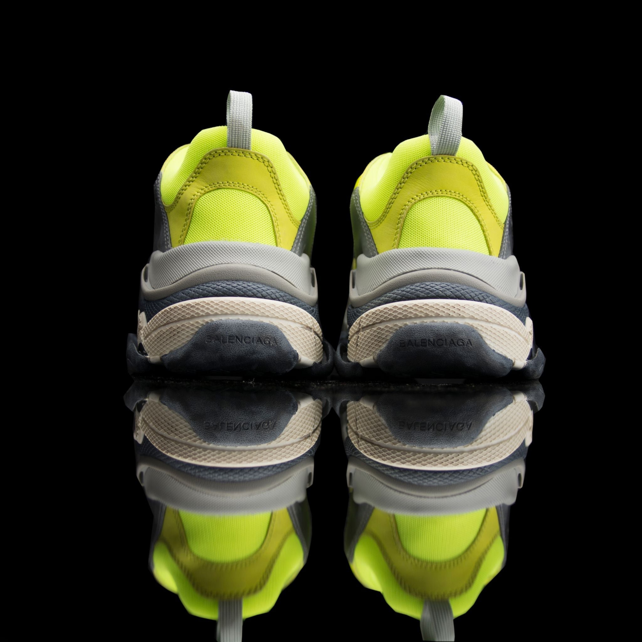 Balenciaga-Triple S-Product Code: 512176 W0901 1000 Colour: Yellow Limited Stock Material: Nubuck, Mesh, Rubber Sole-fabriqe.com