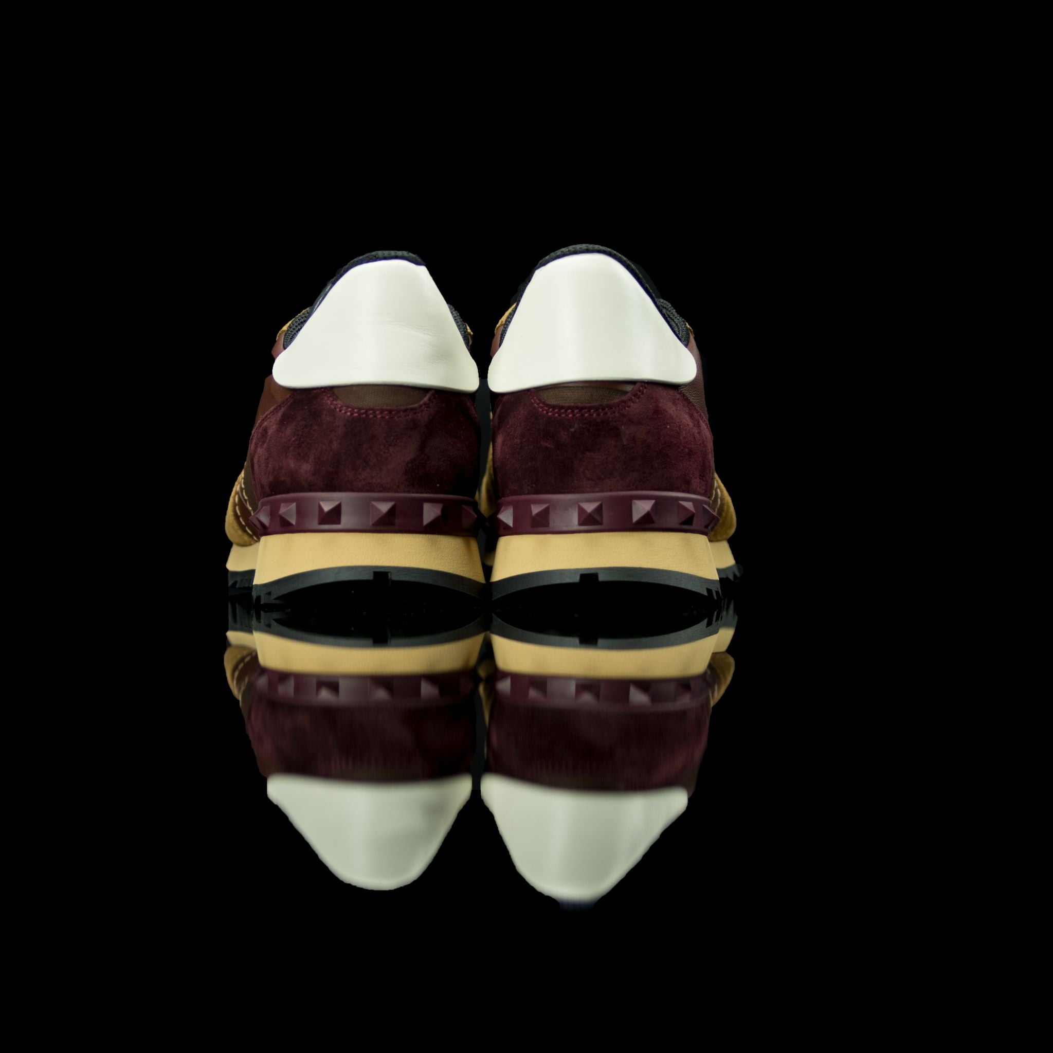Valentino-Rockstud Sneakers-Product Code: MY2S0723 Colour: Brown Camo 2017 Release Material: Leather, Suede-fabriqe.com