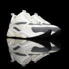 Dior Homme-B22 Sneakers-White technical knit and white calfskin Reflective Material on toe White cotton laces White nylon lining Black nylon pull tab Black rubber sole, textured “Dior Homme” logo “Welded” construction-fabriqe.com