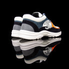 Chanel-CC Sneakers-Pre Order Duration (3-5 Working Days) CC Logo on side Silver Reflective 3m piping and back White Blue Orange Release: 2019 Limited Release Suede Nylon 3m-fabriqe.com