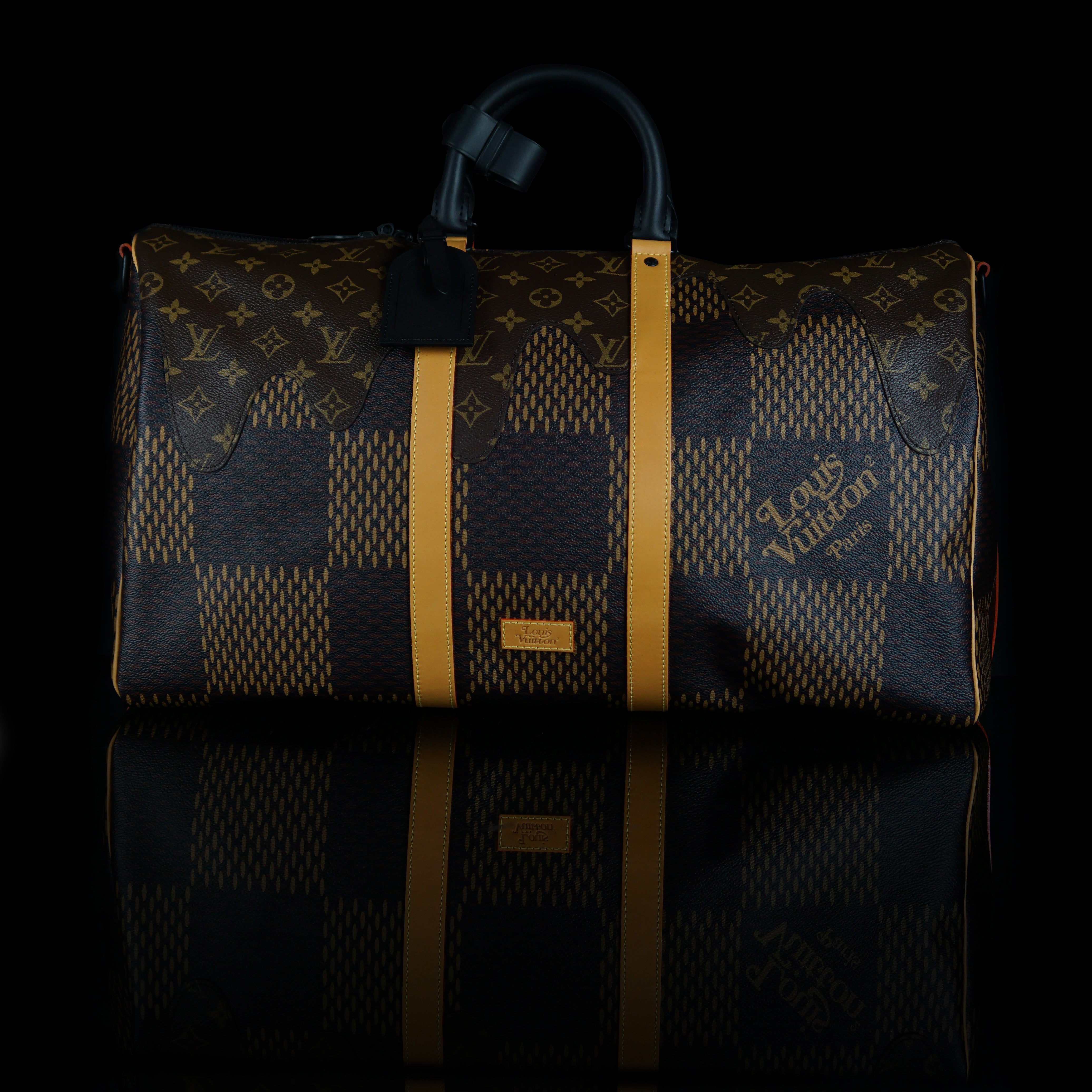 Louis Vuitton x Nigo Monogram/Giant Damier Ebene Canvas Keepall Bandouliere  50 Bag Louis Vuitton