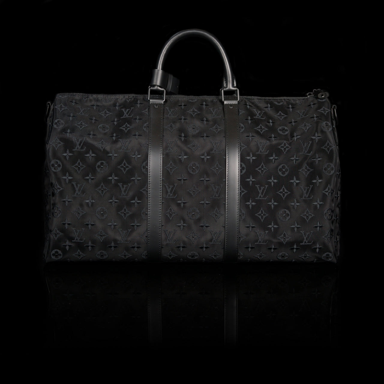 Louis Vuitton Keepall Bandouliere Monogram Mesh 50 Black