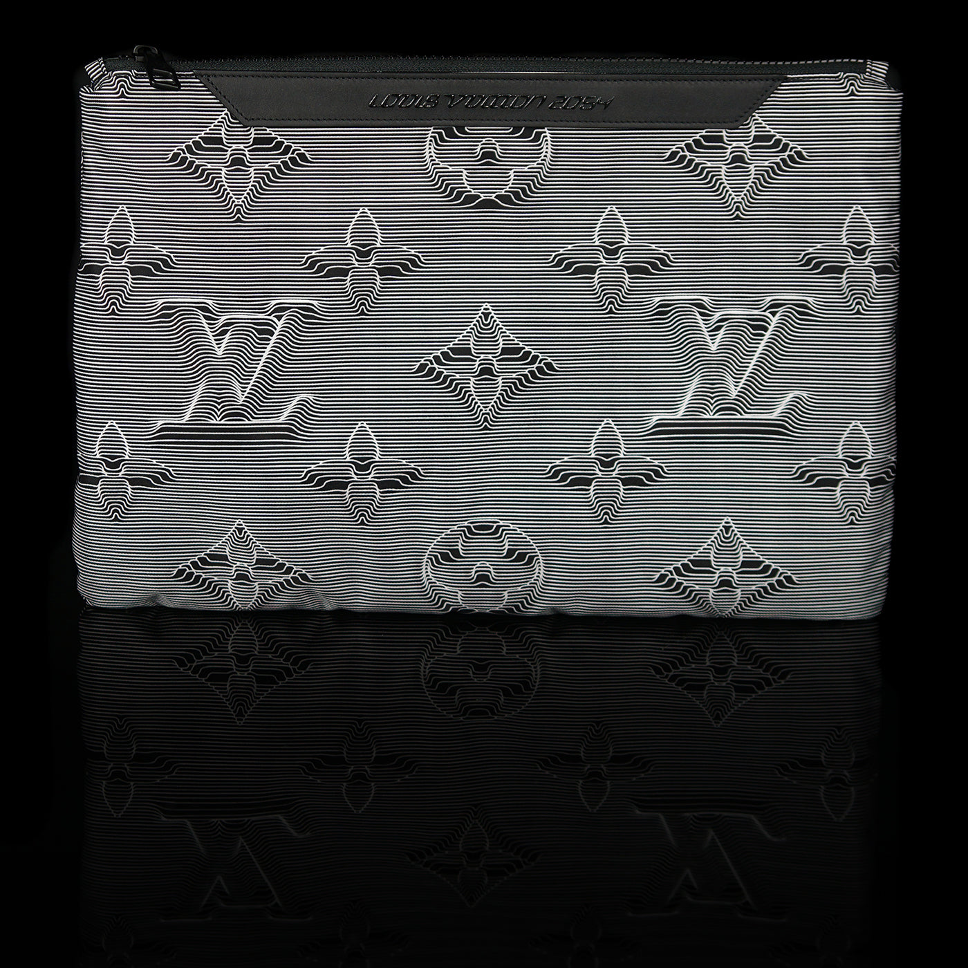 Louis Vuitton Reversible Pouch Monogram 3D Gray/Rainbow in Leather