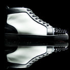 Christian Louboutin-Louis Flat High Spiked Toe-﻿Product Code: 1150410 Colour: White, Black 2014 Release, Discontinued Material: Leather, Patent, Crystal Spikes-fabriqe.com