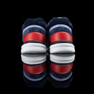 Chanel-CC Sneakers-CC Logo on side Corduroy Material, Leather, Suede. Navy, Grey, Red Rubber Sole 2018 Release Limited Stock-fabriqe.com