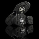 Chanel-CC Sneakers-Pre Order Duration (3-5 Working Days) CC Logo on side Black Rubber Sole 2018 Release Limited Stock Chanel CCs crafted in mixed fabric sports CC branding on the side. Nylon at vamp, leather touch at back and suede line finish grabs the s