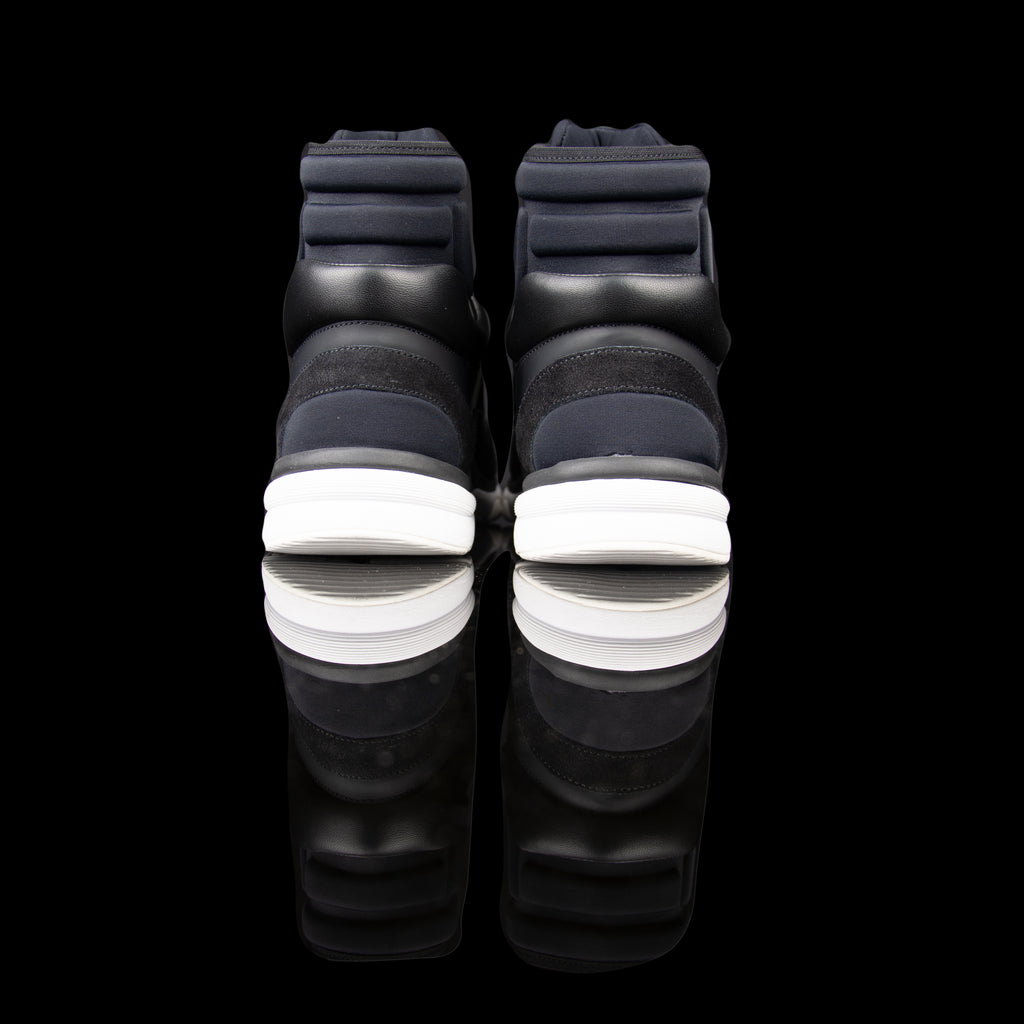 Chanel-CC Sneakers-Pre Order Duration (3-5 Working Days) CC Logo on side Black Black White Rubber Sole 2017 Release Limited Stock Chanel CCs crafted in mixed fabric sports CC branding on the side. Nylon at vamp, leather touch at white and suede line finish grabs the spotlight! In the 2017 limited release the sneakers carry Chanel typography on the rubber sole. Pre-order Exclusive!-fabriqe.com
