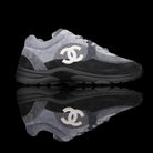 Chanel-CC Sneakers-Pre Order Duration (3-5 Working Days) CC Logo on side Grey Black Suede. Rubber Sole 2019 Release Limited Stock-fabriqe.com