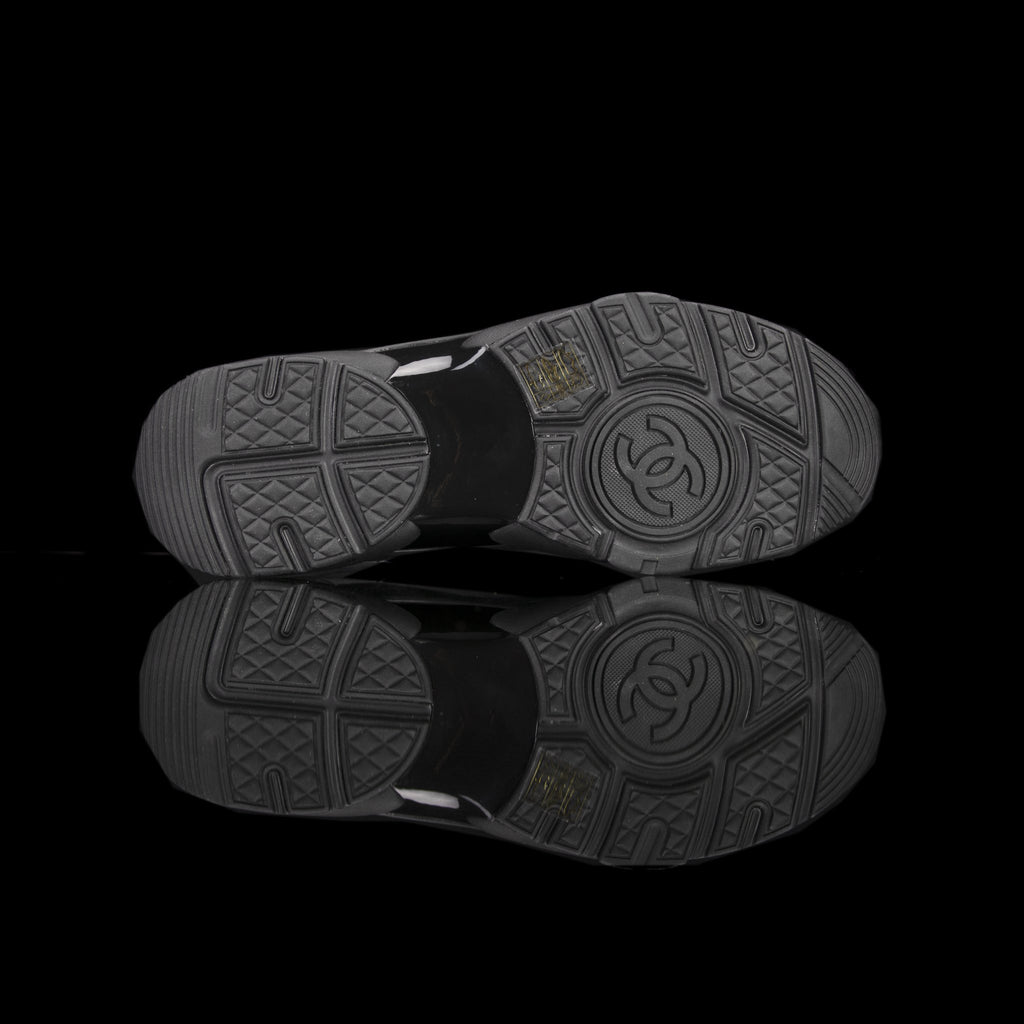 Chanel-CC Sneakers-Pre Order Duration (3-5 Working Days) CC Logo on side Grey Black Suede. Rubber Sole 2019 Release Limited Stock-fabriqe.com