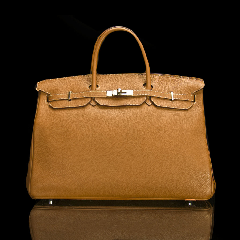 Hermes-Birkin 40-BROWN SILVER-Designer Style: ID Square Size: 40 Hardware: Silver Release Date: 2017 Colour: Brown Made in France Material: Grained Leather 100%, Silver-fabriqe.com