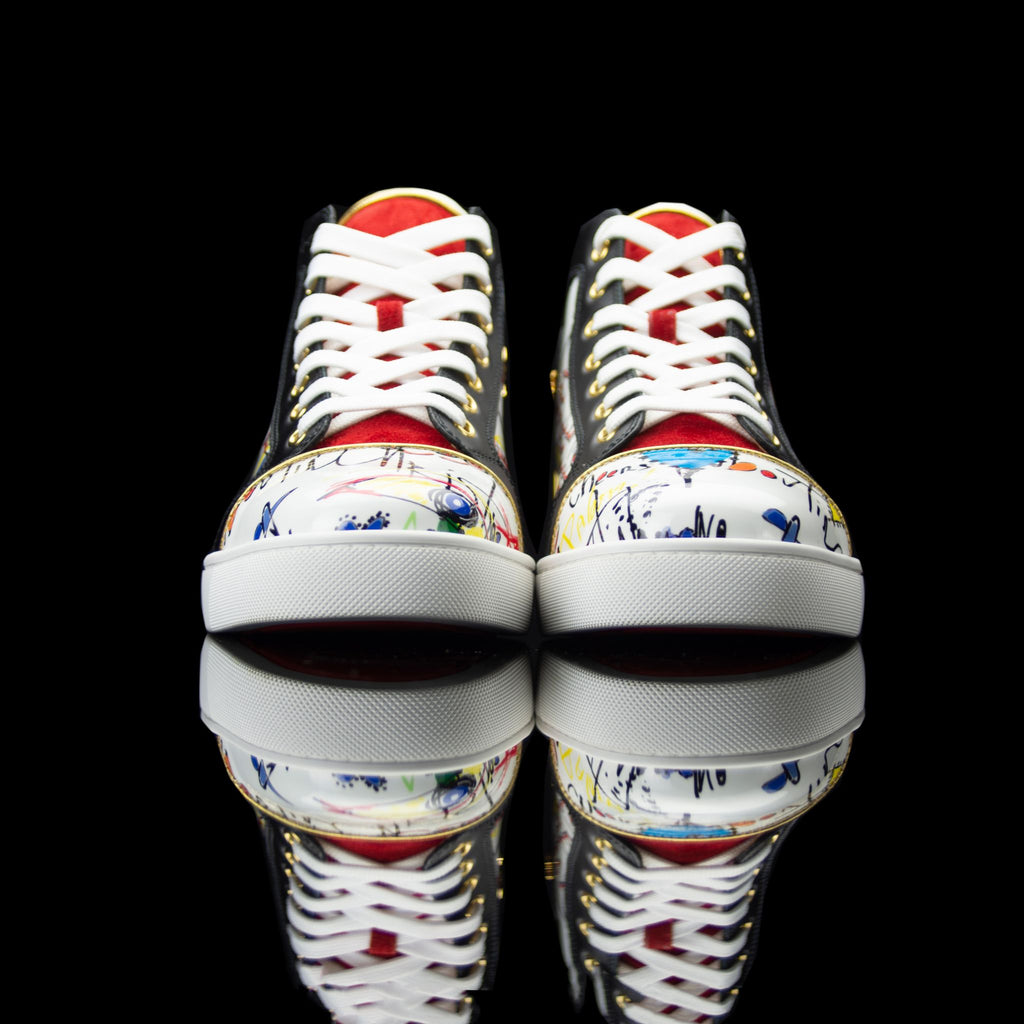 Christian Louboutin-Louis Flat High-Product Code: 1180212 Colour: White/Multi Release Date: 2017 Material: Patent Leather, Suede, Rubber Sole-fabriqe.com