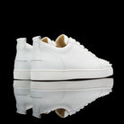 Christian Louboutin-Louis Junior Low Spikes-Color :White Material : Matte Collection : Classic-fabriqe.com