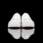 Christian Louboutin-Louis Junior Low Spikes-Color :White Material : Matte Collection : Classic-fabriqe.com