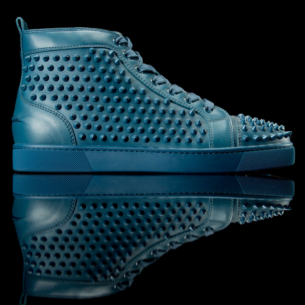 STECKEL BLUE/SILVER VEAU VELOURS - Men Shoes - Christian Louboutin