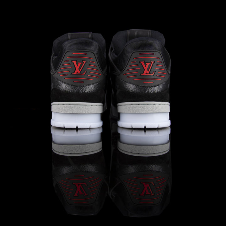 Louis Vuitton Men's LV Trainer Sneakers Monogram Eclipse with Suede Black  2301361