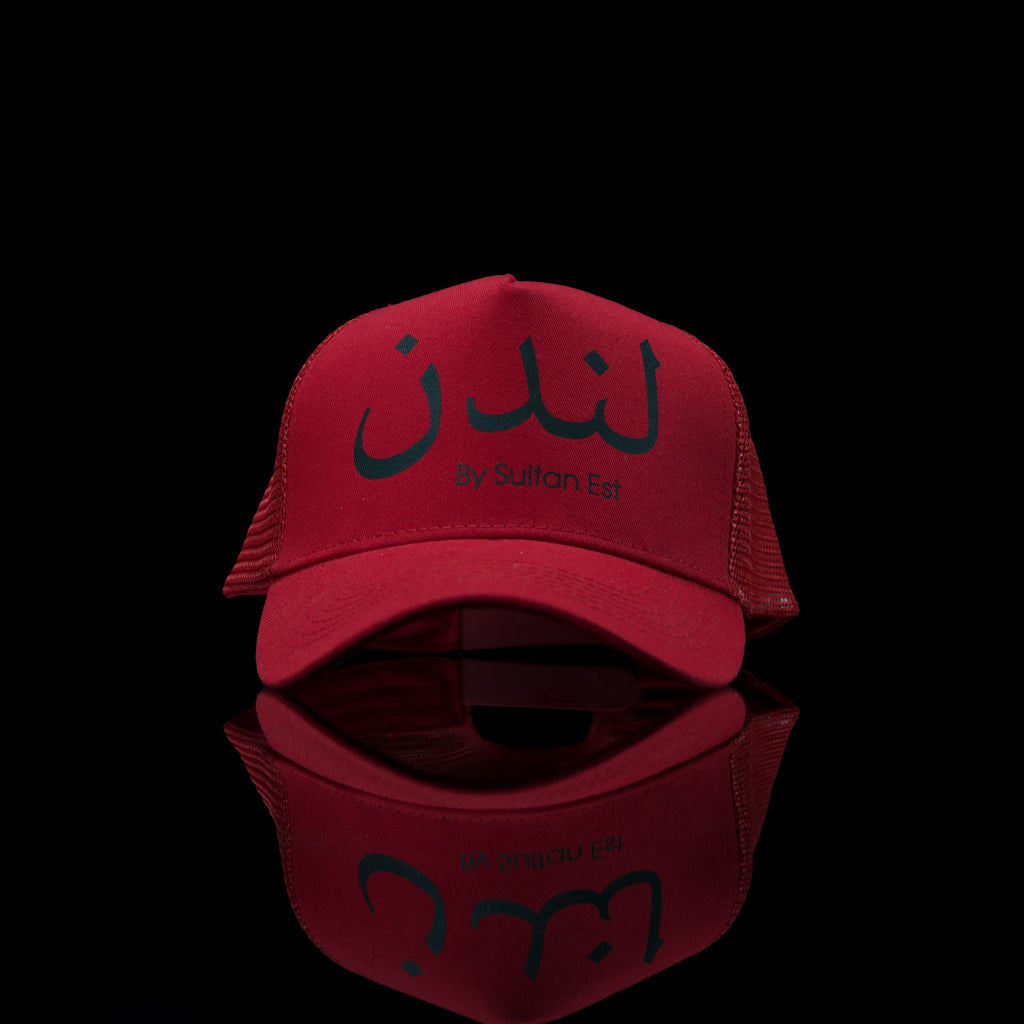 Sultan Est-Cap-London (Arabic) One Size Fits All Red Black-fabriqe.com