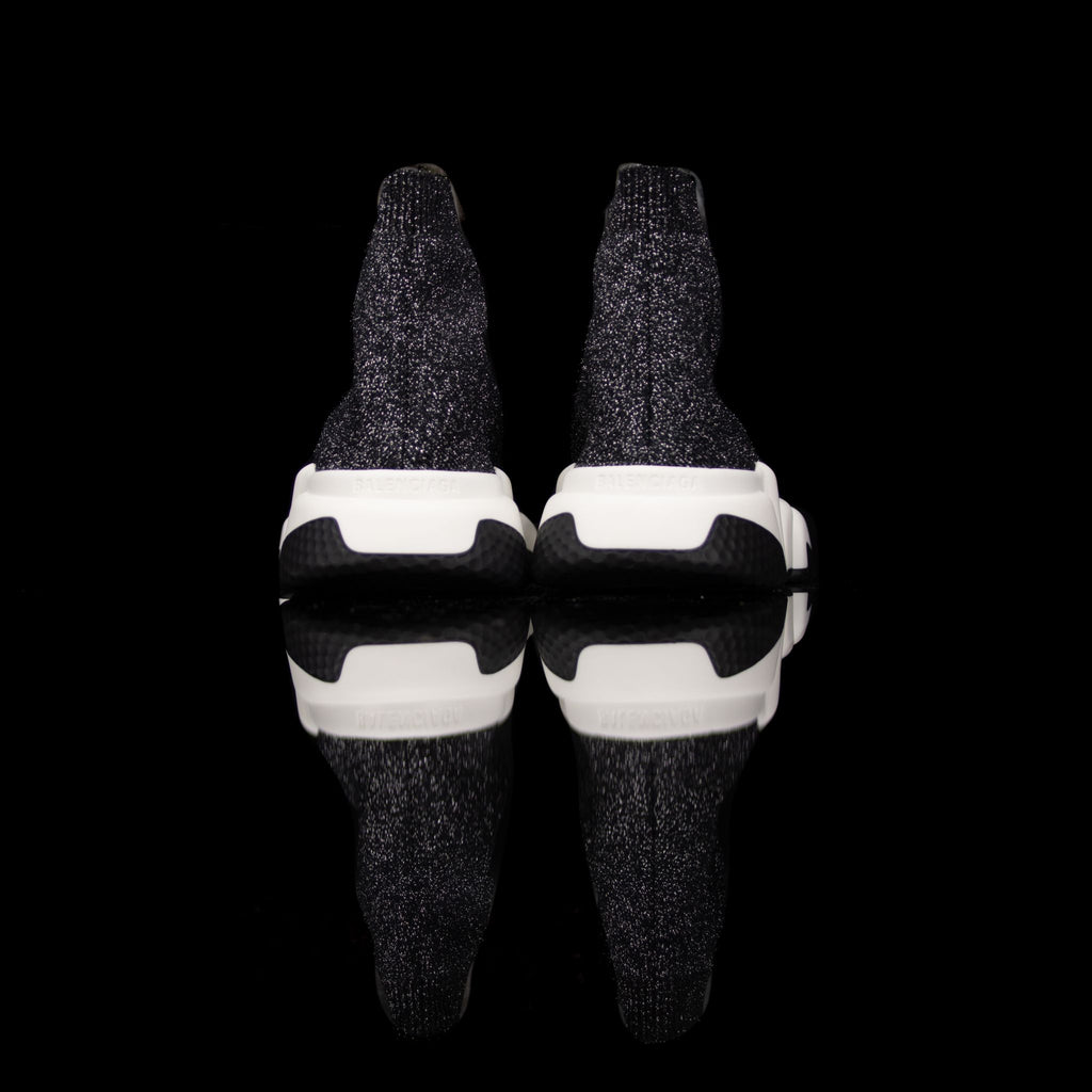 Balenciaga-Speed Knit-Product Code: 530284 20680 1000 Colour: Noir – Black Glitter Limited Stock Material: Glittered Textile Sock, Rubber Sole-fabriqe.com